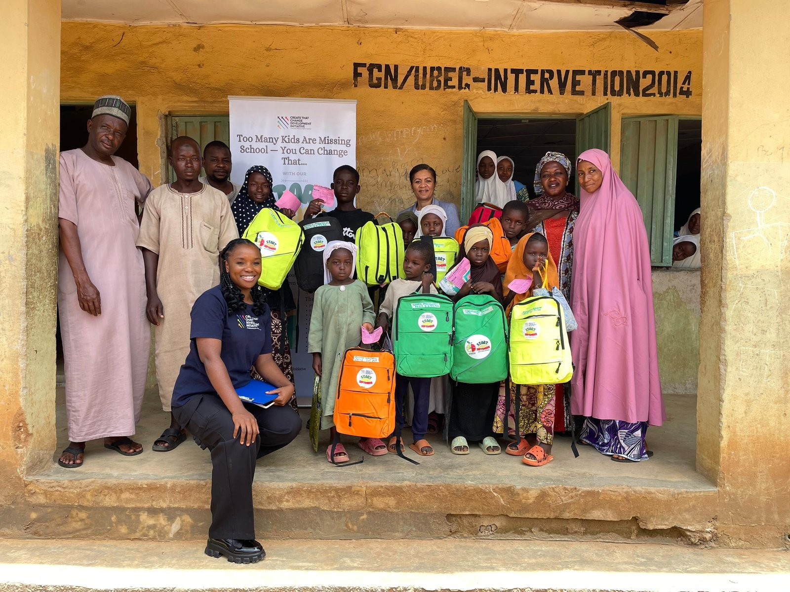 CCDI Team with beneficiaries and stakeholders at LGEA Primary School, Tilden Fulani, Rugan Auta, Nasarawa State.