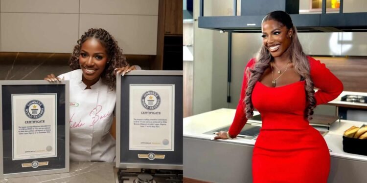 Hilda Baci Celebrates Second Guinness World Record Plaque for World’s Largest Jollof Rice Pot