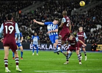 EPL: Rutter Rescues Brighton In West Ham 1-1 Draw