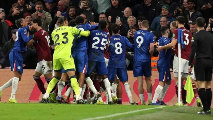 Chelsea and West Ham charged for mass brawl