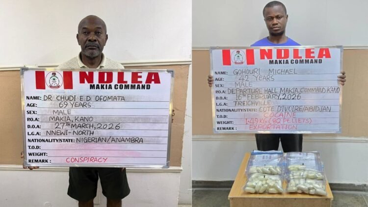 NDLEA Arrests Doctor, Ivorian Over Alleged Cocaine Trafficking