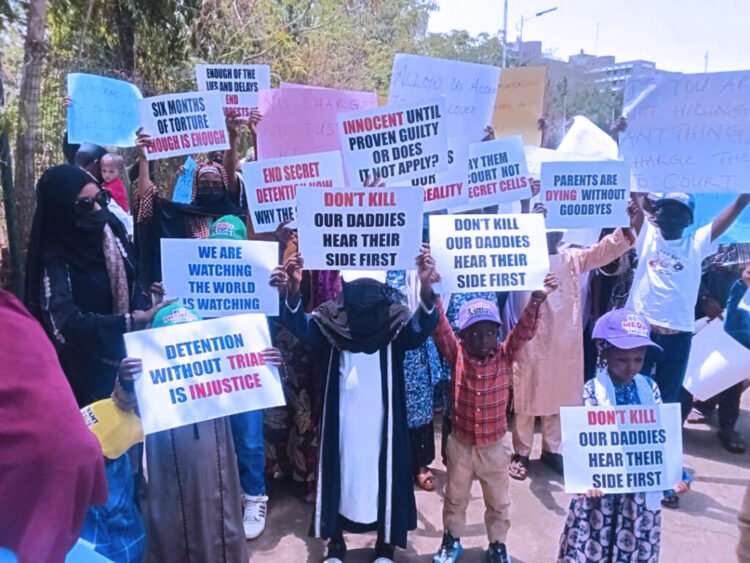 Families Protest Detention Of Alleged Coup Plot Officers, Demand Justice At National Assembly