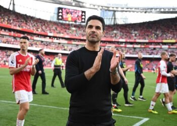 Mikel Arteta, The Man Who Built Arsenal’s Title-Winning Machine At Home During Celebration