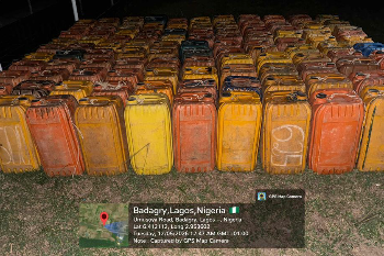 Fuel Smuggling: Nigerian Navy Recover 6,000 Litres Of Petrol In Lagos